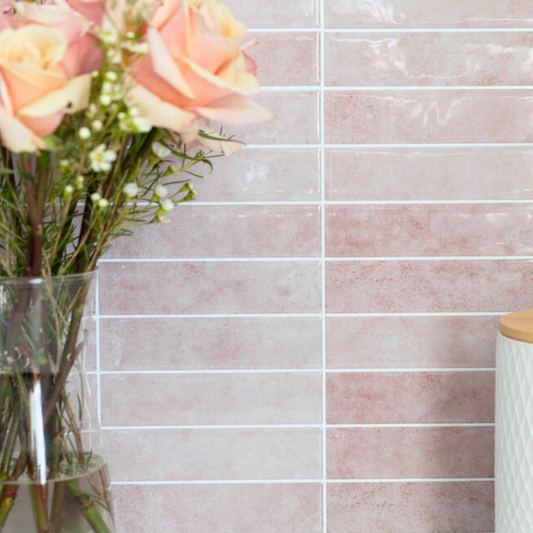 Bloom | Pink Stacked Peel and Stick Tile