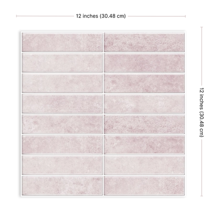 Bloom | Pink Stacked Peel and Stick Tile