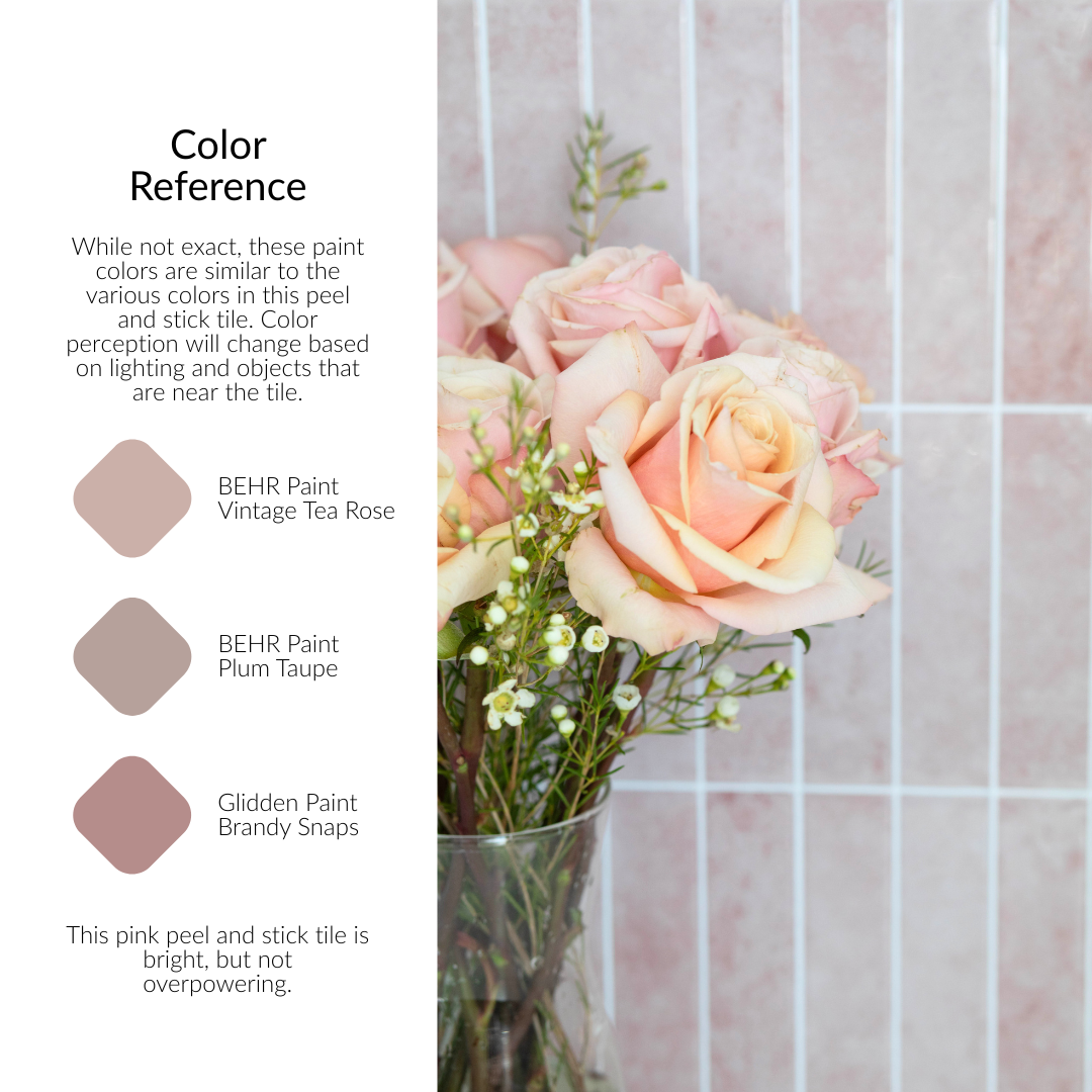 Bloom | Pink Stacked Peel and Stick Tile