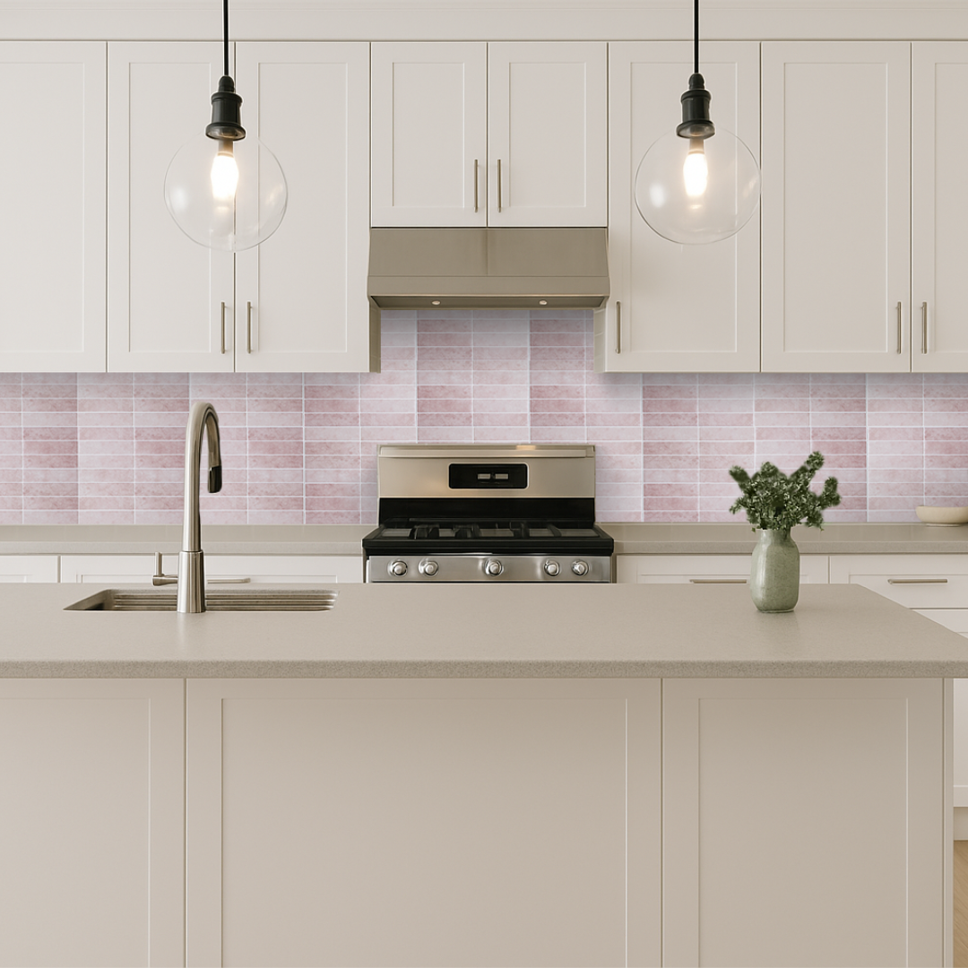 Bloom | Pink Stacked Peel and Stick Tile
